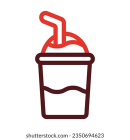 Soft drink Thick Line Two Color Icons For Personal And Commercial Use.

