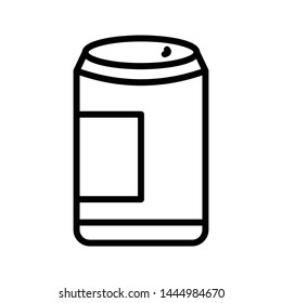 soft drink thin line vector icon