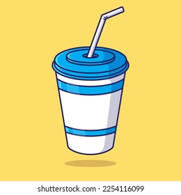 Weiche Drink Vektorgrafik-Illustration auf isoliertem Hintergrund. Food-Vektorgrafik. Konzept für das Lebensmittellogo Illustration zum Thema Food Cartoon.