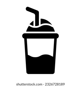 Soft drink Vector Glyph Icon For Personal And Commercial Use.

