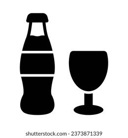 Soft Drink Vector Glyph Icon For Personal And Commercial Use.
