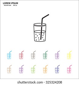 Soft drink vector icon