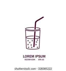 Soft drink vector icon