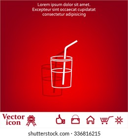 Soft drink vector icon