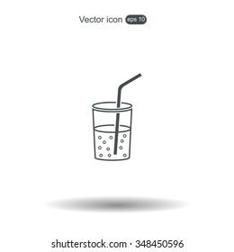 Soft drink vector icon