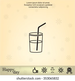 Soft drink vector icon