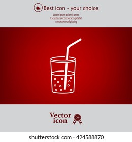 Soft drink vector icon