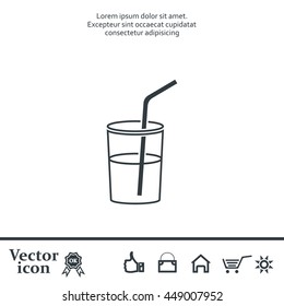 Soft drink vector icon