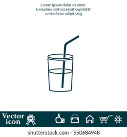 Soft drink vector icon