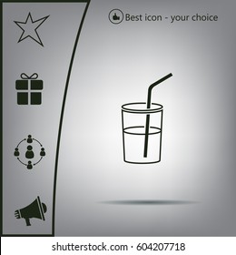 Soft drink vector icon