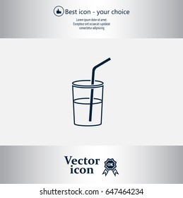 Soft drink vector icon