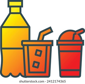 Icono vector de bebida suave. Se puede usar para imprimir, móviles y aplicaciones web.