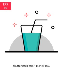 soft drink vector icon flat 