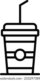 Soft Drink Vector Icon Line Style