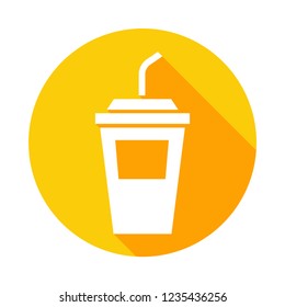 soft drink  vector icon, modern concept, flat color, simple design