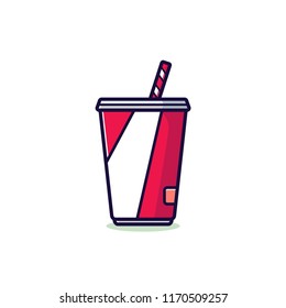 Soft drink vector illustration with flat and clean style