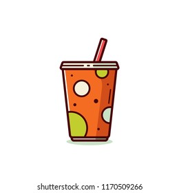 Soft drink vector illustration with flat and clean style