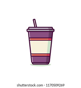 Soft drink vector illustration with flat and clean style