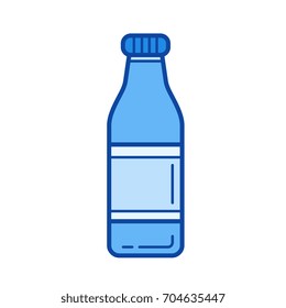 Soft drink vector line icon isolated on white background. Soft drink line icon for infographic, website or app. Blue icon designed on a grid system.
