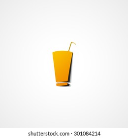 Soft drink web icon on white background