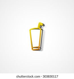 Soft drink web icon on white background