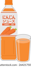 Soft drinks
Carrot juice (PET bottle and glass)

Written as "carrot juice" in Japanese