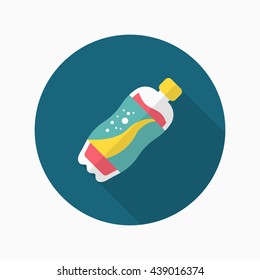Soft Drinks icon, Vector flat long shadow design. EPS10