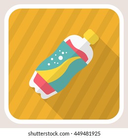 Soft Drinks icon, Vector flat long shadow design. EPS10