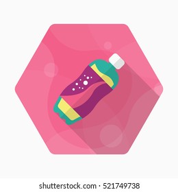 Soft Drinks icon, Vector flat long shadow design. EPS10