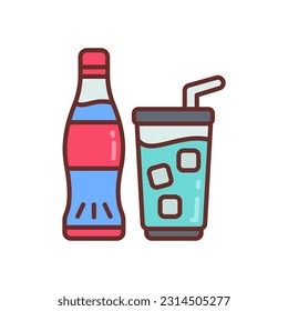 Soft Drinks icon in vector. Illustration
