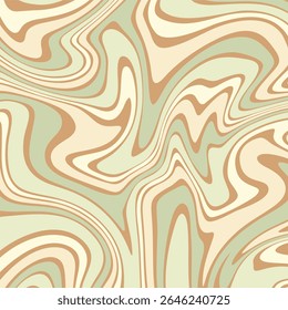 Um padrão de redemoinho suave e terroso em tons de bege, bronzeado e verde sábio mudo. O design é orgânico, calmo e fluido ideal para projetos visuais de bem-estar, eco, vintage ou boêmio.