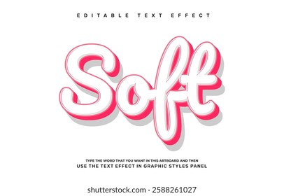 Soft editable text effect template
