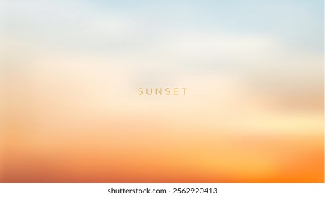 Soft Effect Design Summer Nature Spring Light Beauty. Minimal Sky Evening Sunset Sunrise Background.