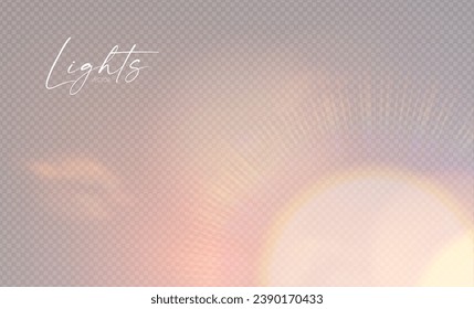 Soft effect with fog texture and light. Transparent vector