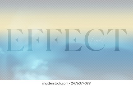 Soft effect with fog texture and light. Transparent vector