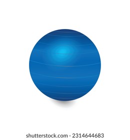 Soft elastic exercise ball for fitness training industry illustration vector