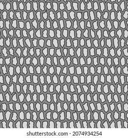 Soft elastic grey lattice on a white background. Geometric mesh  Seamless repeating pattern. Vector illustration.