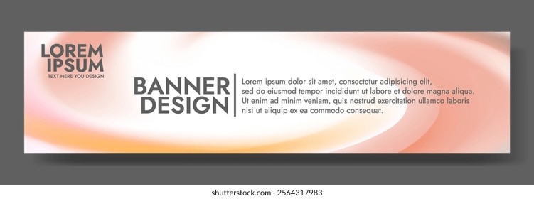 Soft and elegant abstract background with a flowing peach wave.