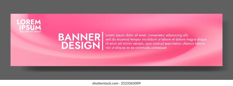 Banner abstrato suave e elegante com uma textura de seda rosa. Perfeito para projetos de beleza, moda e casamento.