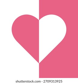 Un fondo suave y elegante con temática de corazón con un icono de corazón limpio y simple, perfecto para diseños románticos, invitaciones y gráficos digitales