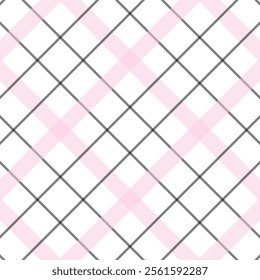 A soft and elegant plaid fabric pattern featuring  intersecting lines on a white background, ideal for textile design, fashion, and home decor