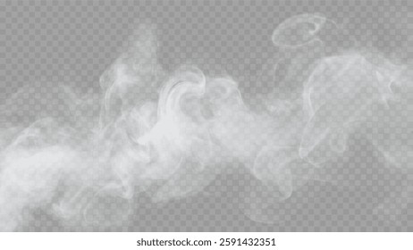 Soft and elegant vector smoke with natural swirls. Perfect for overlays, steam, mist, fog, and atmospheric effects.