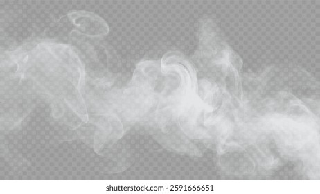 Soft and elegant vector smoke with natural swirls. Perfect for overlays, steam, mist, fog, and atmospheric effects.