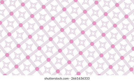 Fondo blanco suave y elegante con finas Formas geométricas doradas: patrón de Vector sin costuras con rombos, estrellas y diamantes para usos de gama alta