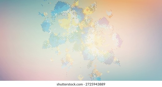 Un fondo abstracto suave y etéreo con una mezcla de colores pastel y sutiles patrones geométricos, creando una experiencia visual suave y artística.