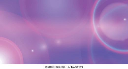 Un fondo suave y etéreo con destellos brillantes de la lente y efectos bokeh en tonos de púrpura y rosa, creando un visual soñador y atmosférico.