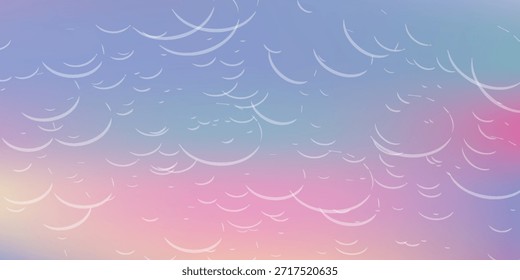A soft, ethereal background featuring a gradient of pastel colors from blue to pink, overlaid with delicate, curved line patterns resembling gentle waves or ripples.