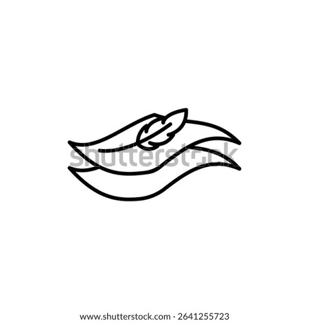 Soft fabric icon outline set sign