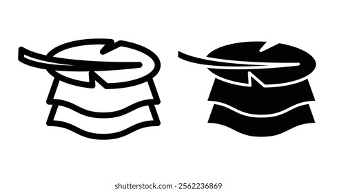 Soft fabric Icons pack in outlined and flat versions