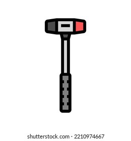 soft faced hammer tool color icon vector. soft faced hammer tool sign. isolated symbol illustration